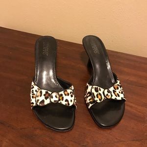 Franco Sarto Animal Print Mule Size 10